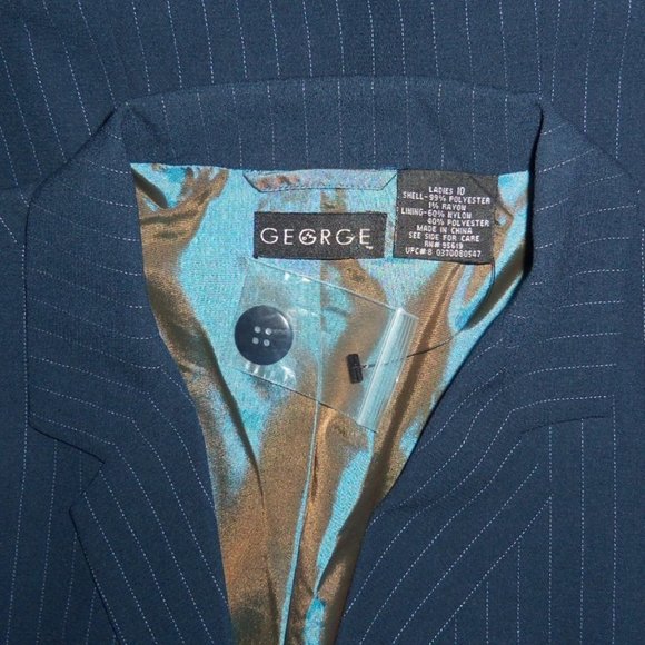 Women's GEORGE Pinstripe Suit Jacket, Sz 10 NEW - Picture 8 of 11